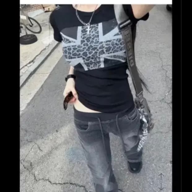 호피 성조기 반팔