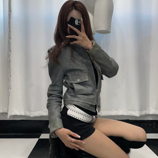 🎸ZADIG&VOLTAIRE 민트 레더 자켓🎸