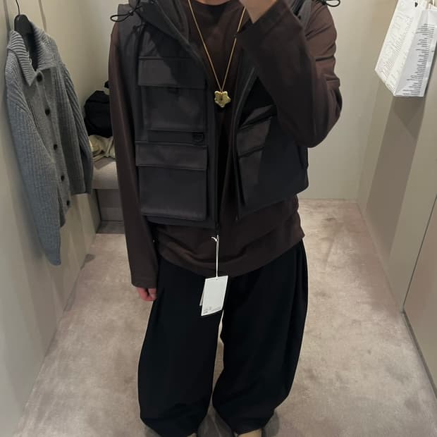 [os] cos 워터프루프 유틸리티 후드 베스트 질레