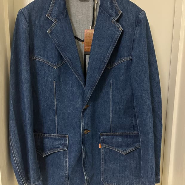 리바이스빈티지클로딩 LVC 2018 오렌지탭 콘밀 데님자켓 L 42