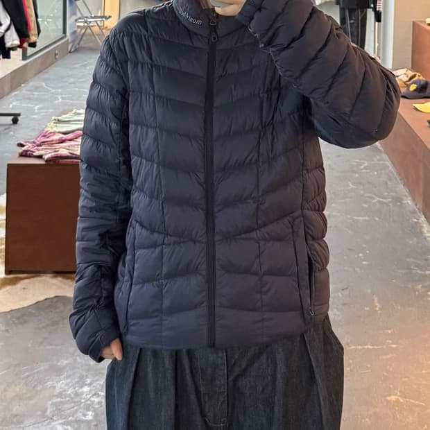 몽벨 제나 덕다운 네이비 퀄팅 패딩 H3203