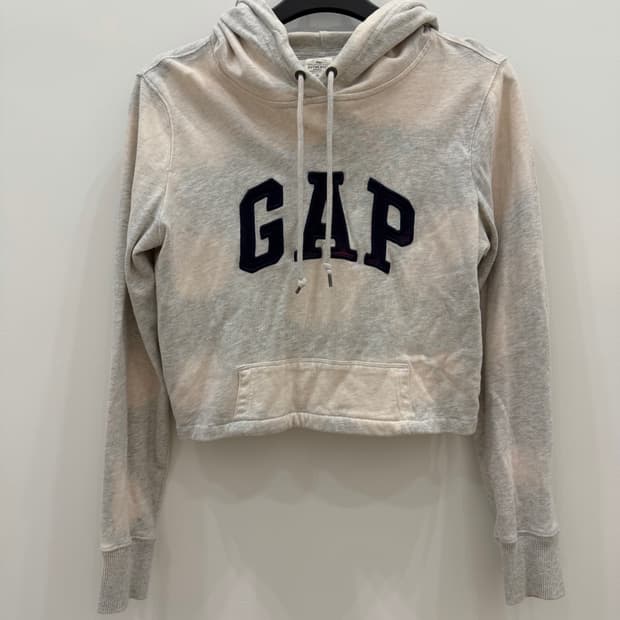 갭 크롭 나염 후드티(커스텀)