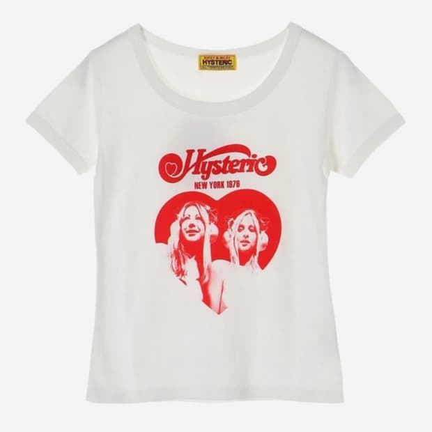 히스테릭글래머 하트 치비 티셔츠