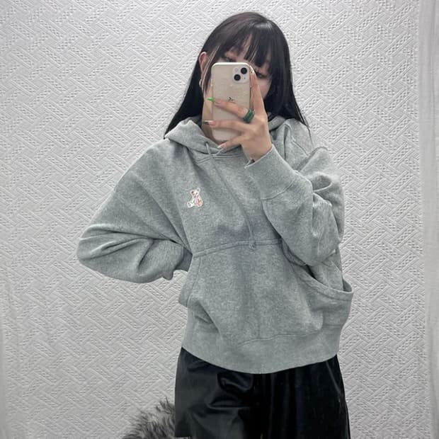 나이키 키치 베어 패치 풀오버 기모 후드티 M C09241