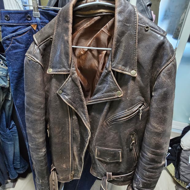 30s 소가죽 더블라이더 자켓