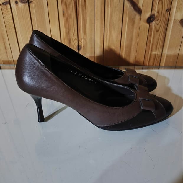 37 240mm 페라가모 리본 구두 힐 7cm 