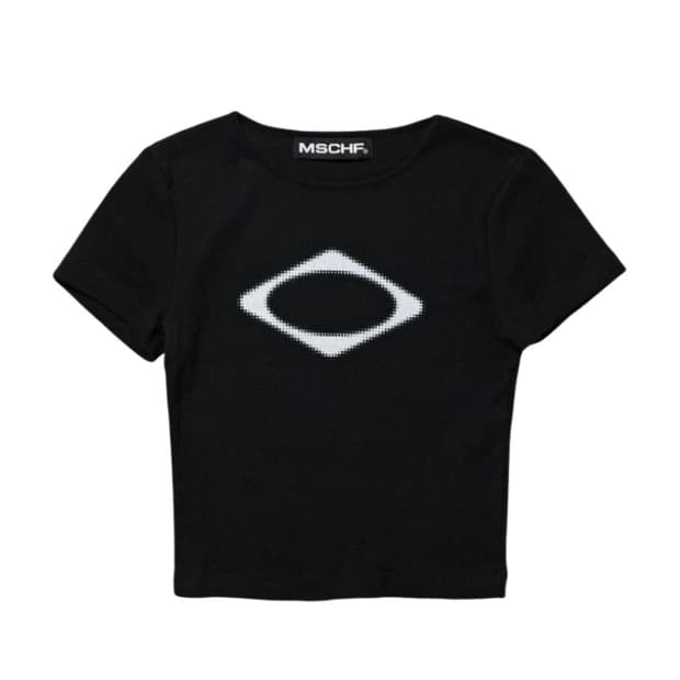 미스치프 롬버스 블러 티셔츠 미니 블랙(M size)