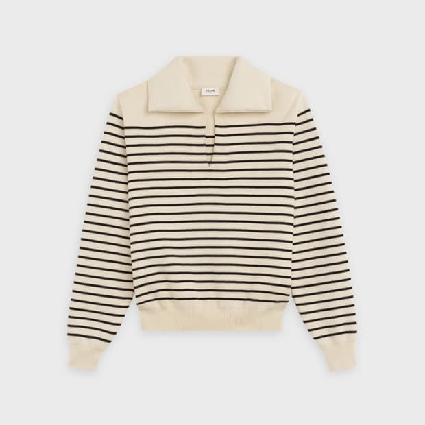 [박보검님 착용] 셀린느 마린 오픈카라 스웨터