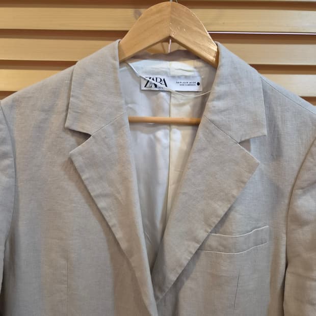 자라 ZARA 여성 린넨반팔자켓 M사이즈