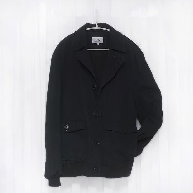 아르마니 (AX) 피그먼트 워싱 코튼 캐쥬얼 워크자켓 (M / 100)