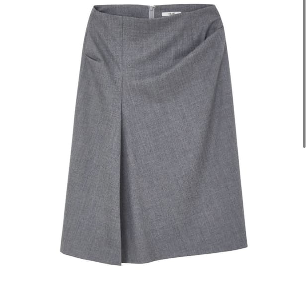 teak 티크 arc wool skirt 