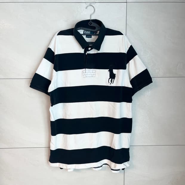 [2XL] 폴로 랄프로렌 빅포니 스트라이프 반팔 카라 티셔츠