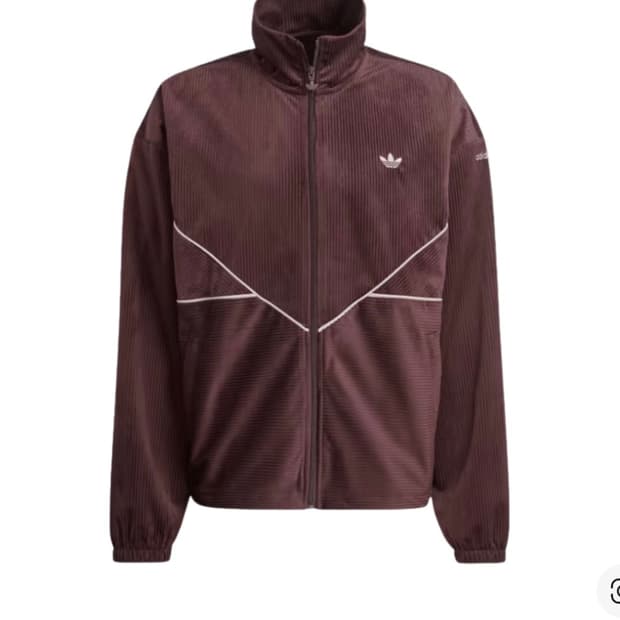 아디다스 코듀로이브라운 트랙 집업