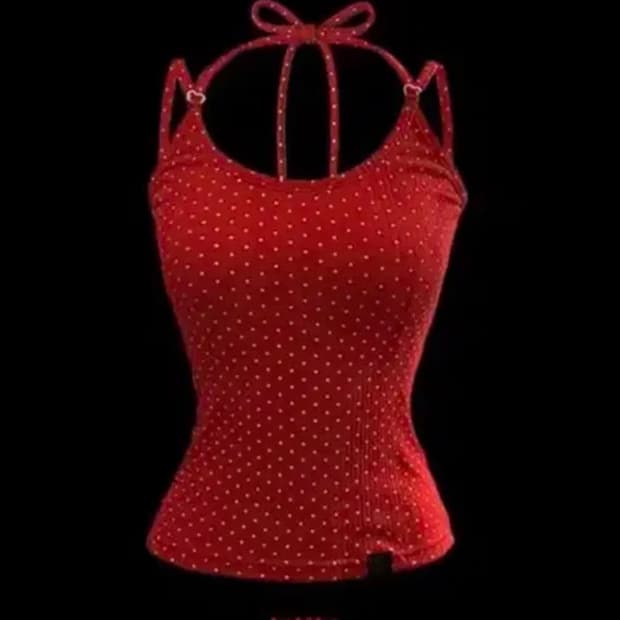 Toh bheart sleeveless - red