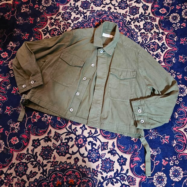 레그앤본 밀리터리 루즈핏 숏 버튼 야상 S size