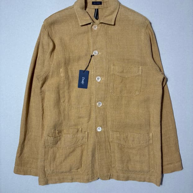 드레익스 헤비 린넨 5포켓 초어 자켓 샌드컬러