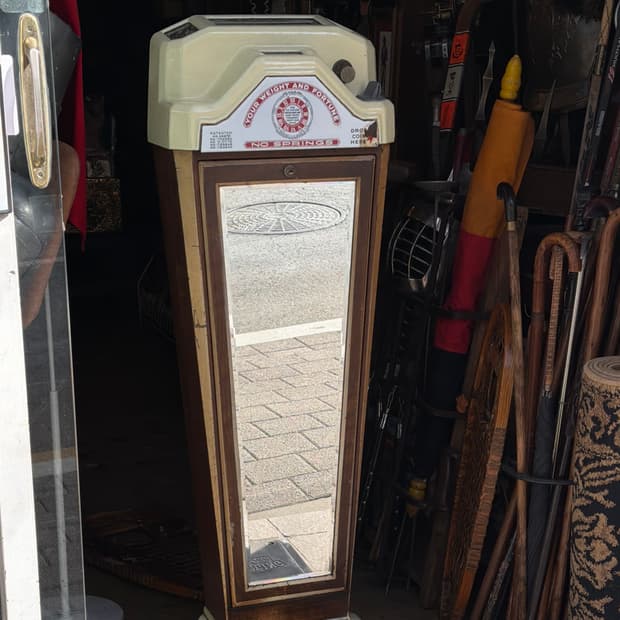 빈티지 소품 1930년 미국 엔틱 몸무게 저울 