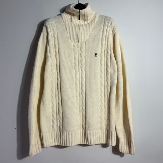 발렌티노 케이블 하프집업 니트 (무료배송)