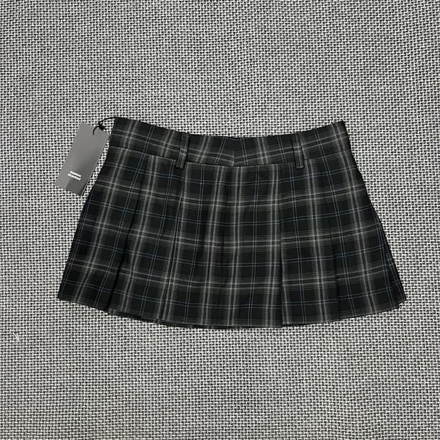 무신사스탠다드 체크 플리츠 미니스커트