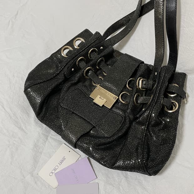 Jimmy Choo Leather 버킷 토트백