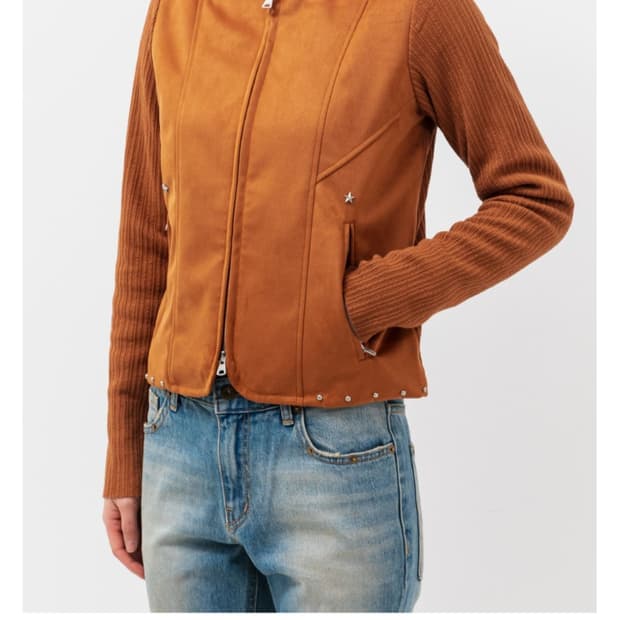 gyeong 경 슬기 손민수 레더 라이더 자켓 스터드