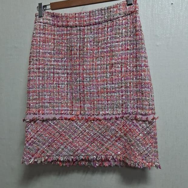 it MICHAA 잇 미샤 핑크 트위드모직 미니스커트 26 거의새거컨디션
