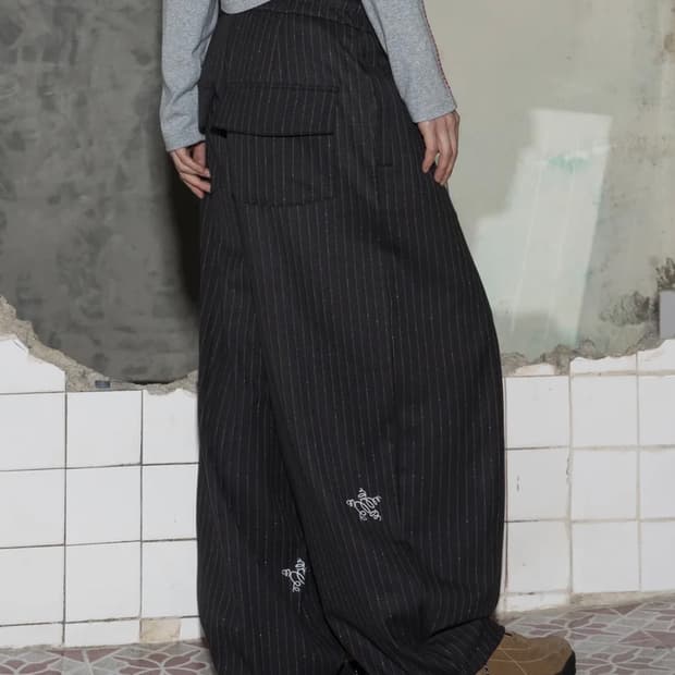 루나키후 스트라이프 팬츠