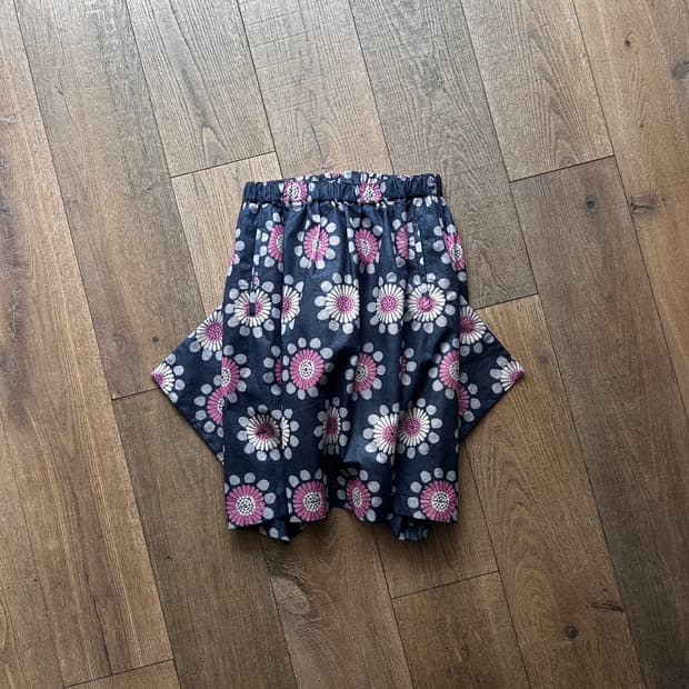 Floral Pattern Transformed Felt Skirt