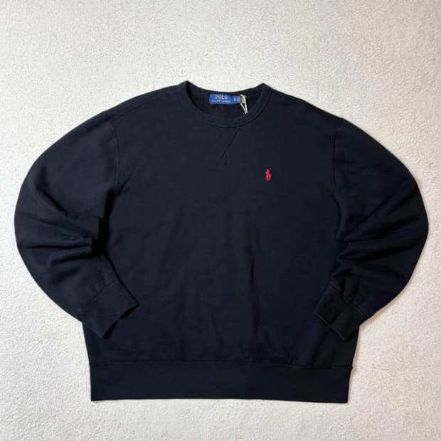 폴로 랄프로렌 로고 큐알 크루넥 맨투맨 PN6467