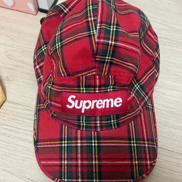 20FW 슈프림 타탄 캡 레드 