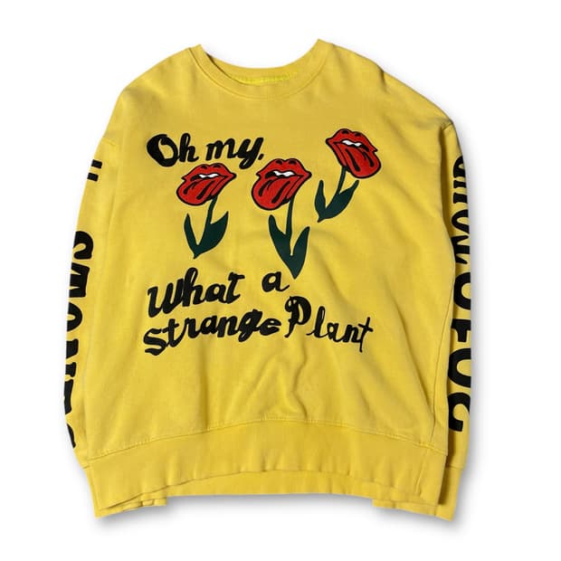 CPFM X 롤링스톤 옐로우 입술 프린팅 맨투맨 XL