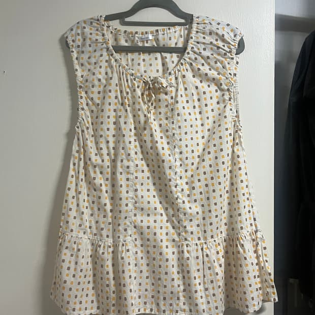 도트 나시 블라우스