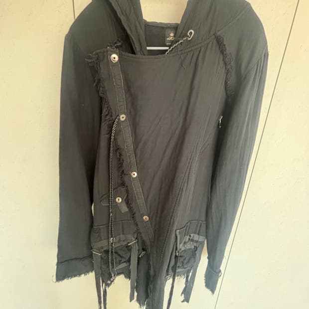 세멘틱디자인 후드 포켓 롱가디건