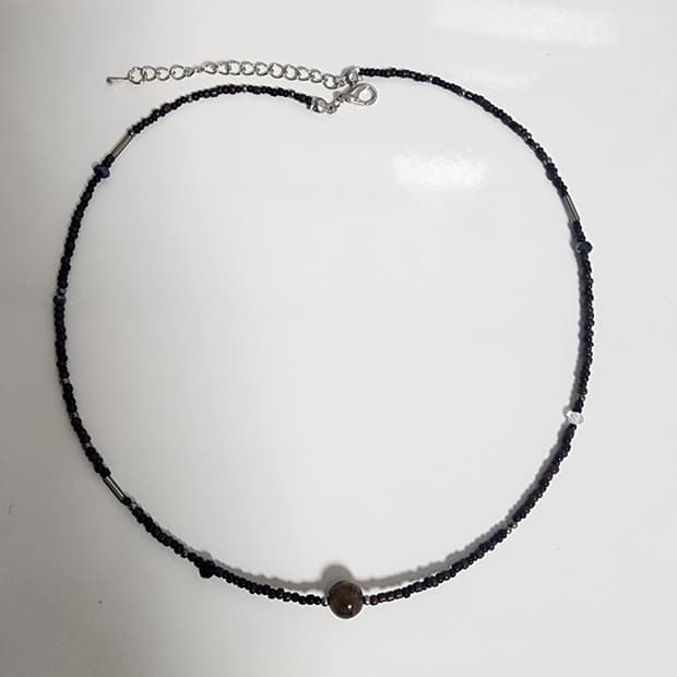 남자 브라운 원석 목걸이