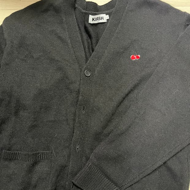 키르시 블랙 니트 가디건