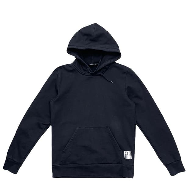 CARHARTT 백로고 후드 블랙 S