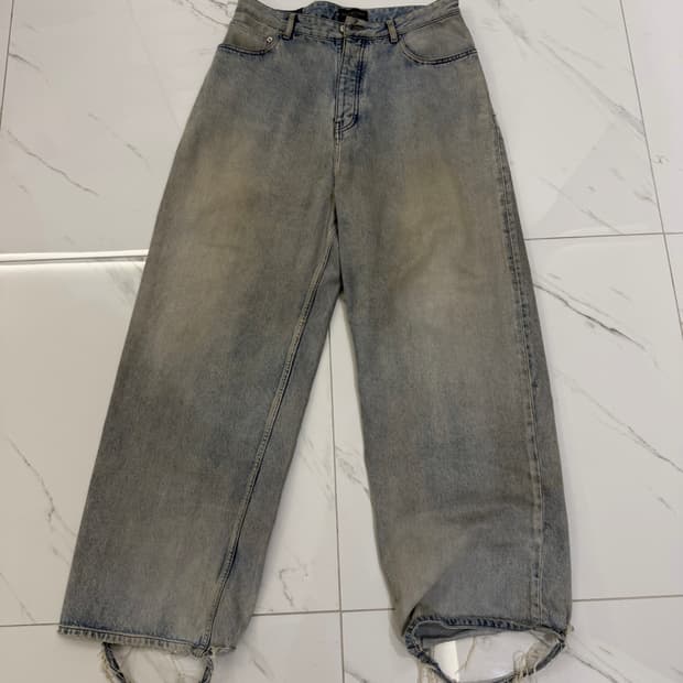 [M]발렌시아가 라지배기 팬츠 연청