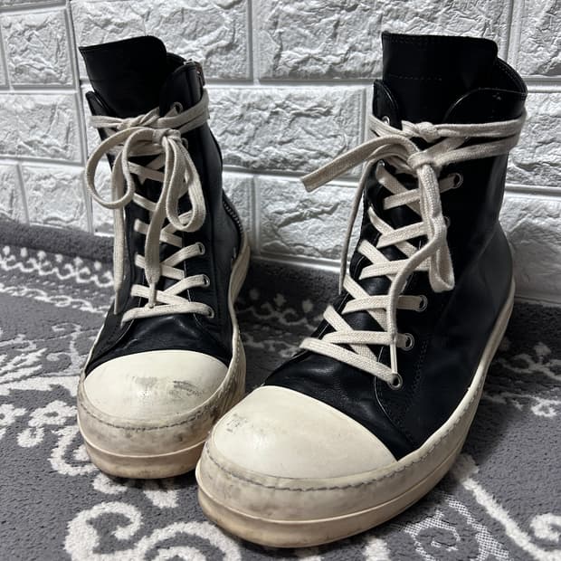 릭오웬스 LPO 레더 하이탑 스니커즈