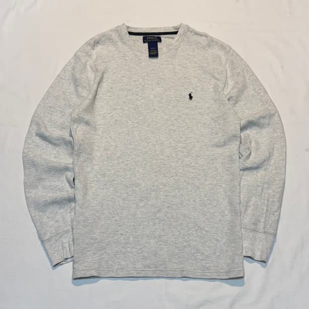 폴로 랄프로렌 와플 써멀 롱슬리브 라이트 그레이