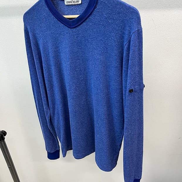 100-105) 스톤아일랜드 블루 코튼니트 