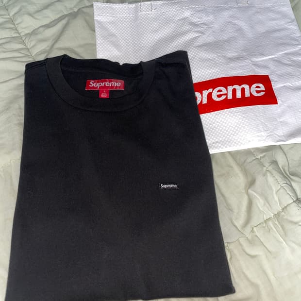 슈프림 스몰 박스 롱슬리브 티셔츠 블랙 S