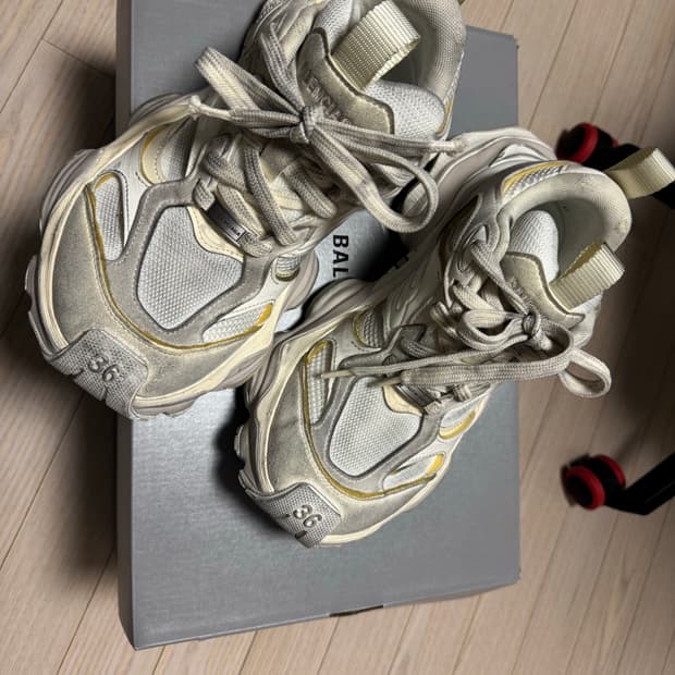 [36]발렌시아가 카고 스니커즈 베이지