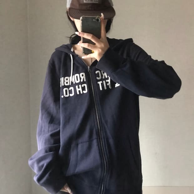 아베크롬비 네이비 후드집업