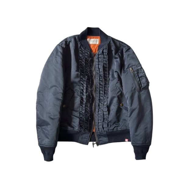 Ruffle Tuxedo Bomber