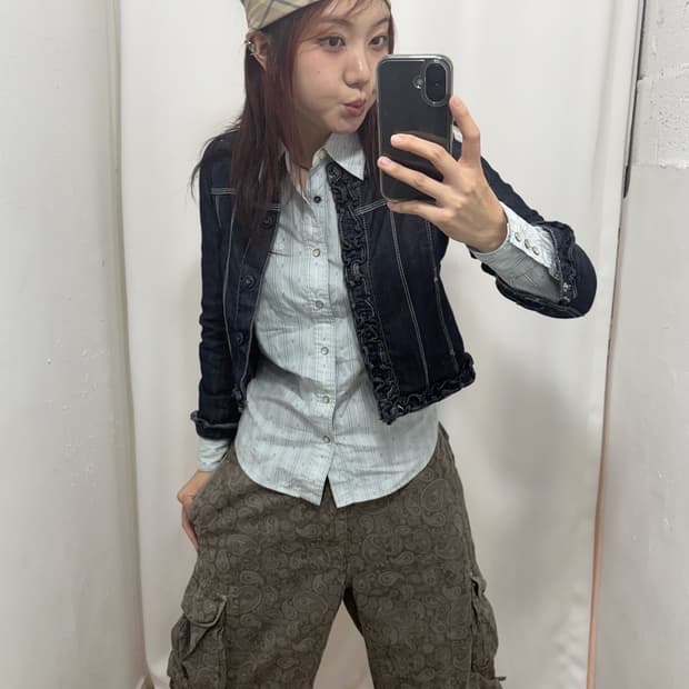 🎠 폴로 웨스턴 퍼프 셔츠 러블리 코디
