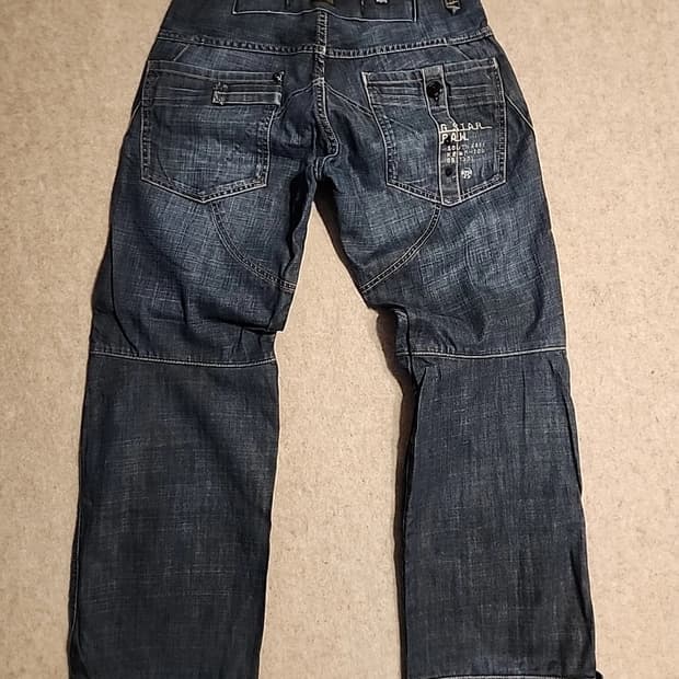 지스타 로우 빈티지 라프 엘우드 루즈 카고 데님 팬츠