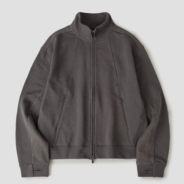 후브스 데일리룸 패널 믹스드 집업 져지 차콜 L