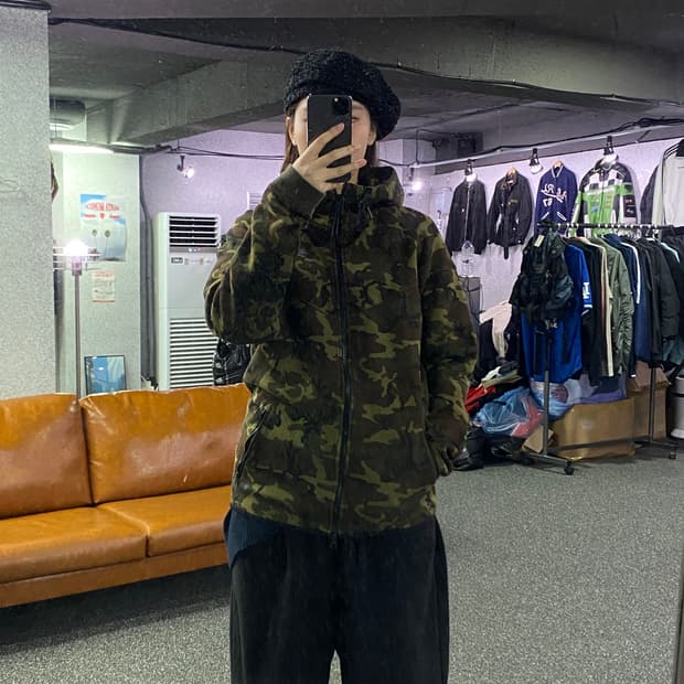 나이키 테크핏 카모 후드 집업 B2841