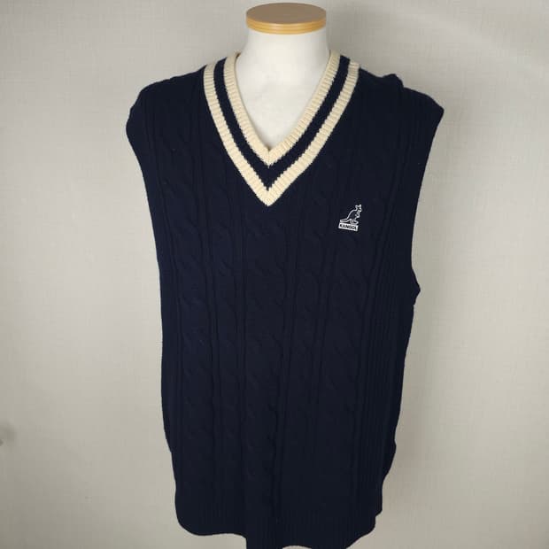 캉골 니트조끼 남자100사이즈 