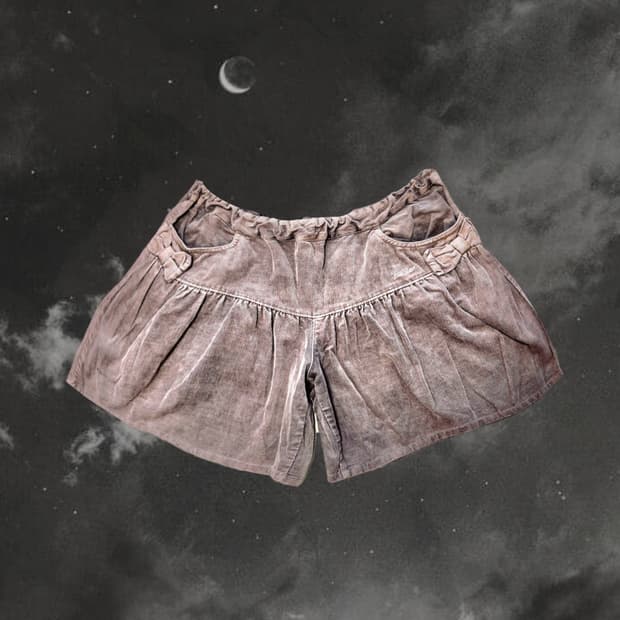 할인중) 초코깔 라떼갸루 갸루 코듀로이 리본 큐롯 브라운